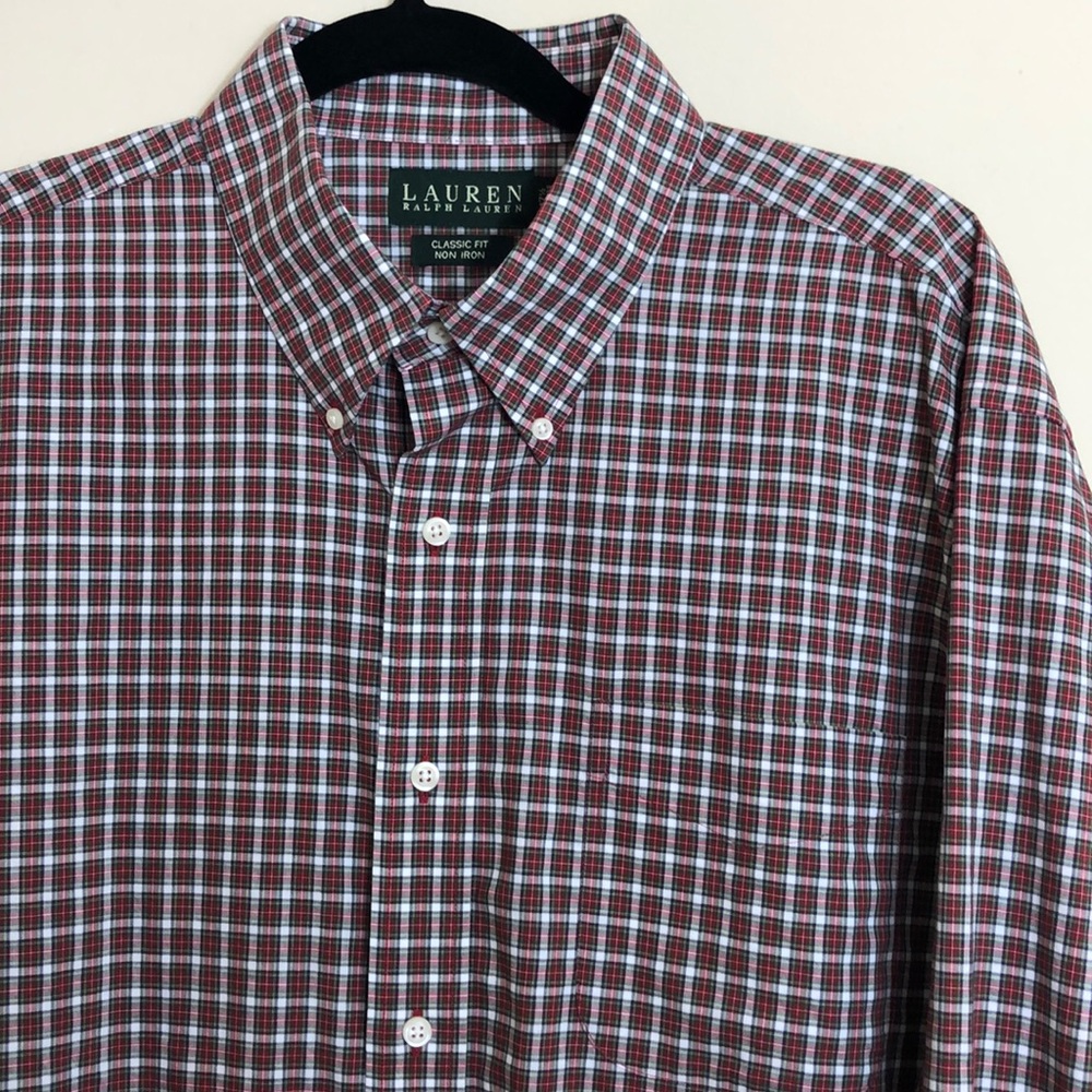 Lauren by RL Plaid Buttoned Down Shirt Size L